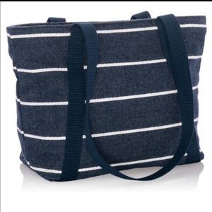 Classic Day Bag - Navy Wide Stripe